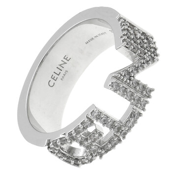 Celine Monochroms Strass Hoop Earrings 460YU6BCZ.36SI
