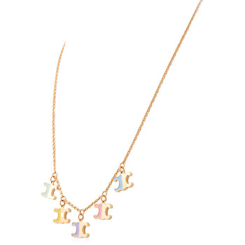 Multicolor Logo Charm Necklace