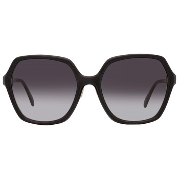 Smoke Gradient Geometric Ladies Sunglasses CL40230F 01B 58