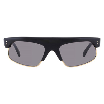 NEW VALENTINO VLS-164A BLACK GREY RECTANGULAR SUNGLASSES VALENTINO NEW VALENTINO VLS-164A BLACK GREY RECTANGULAR SUNGLASSES  main image 4