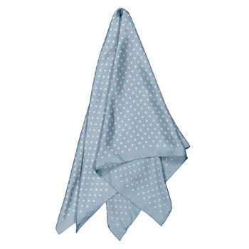 SQUARE IN TRIOMPHE SILK TWILL スカーフ Celine Square Triomphe Silk Twill In Grey Blue / Cream