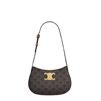 Celine Ava Triomphe Strass Velvet Shoulder Bag 193952FJM