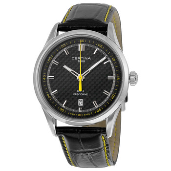 DS-2 Precidrive Quartz Black Dial Black Leather Men's Watch C024.410.16.051.01