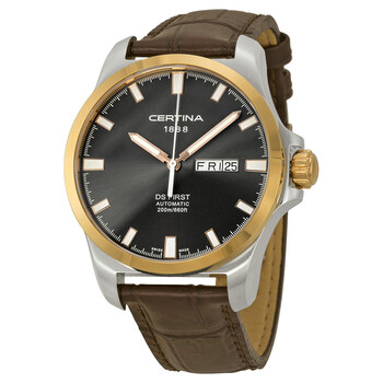 DS First Day-Date Automatic Black Dial Brown Leather Men's Watch C014.407.26.081.00