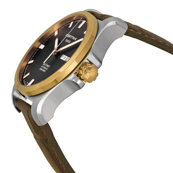 DS First Day-Date Automatic Black Dial Brown Leather Men's Watch C014.407.26.081.00