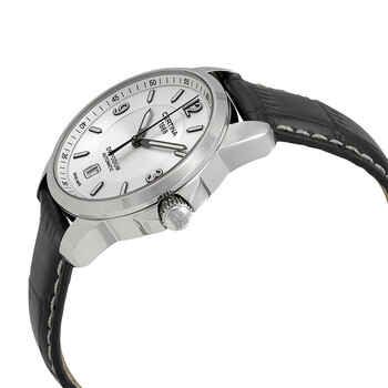 DS Podium Automatic Silver Dial Black Leather Men's Watch C001.407.16.037.00