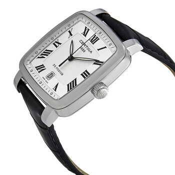 DS Podium Silver Dial Black Leather Men's Watch C025.510.16.033.00