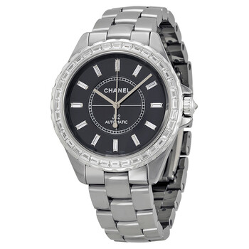 J12 Automatic Black Dial Grey Titanium Ceramic Unisex Watch H3155