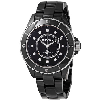 Chanel J12 Black Ceramic Automatic Midsize Unisex Watch H0685