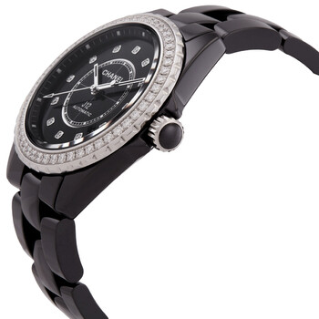 J12 Automatic Diamond Black Dial Ladies Watch H6526