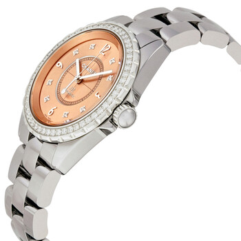J12 Chromatic Diamond Pink Dial Titanium Ceramic Ladies Watch H2564
