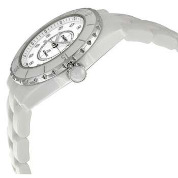J12 Diamond White Ceramic Midsize Unisex Watch H1629