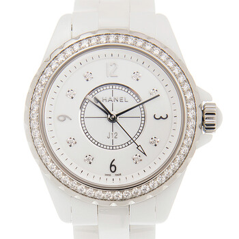 J12 White Dial White Ceramic Ladies Watch H3110
