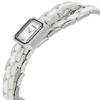 Premiere White Dial Ceramic and Steel Diamond Ladies Watch H3059