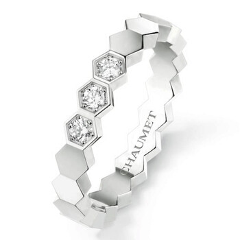 Chaumet 18k White Gold Bee My Love Diamond Ring, Size 50