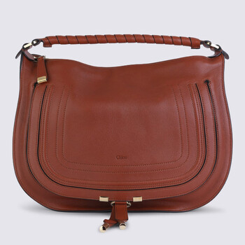 Chloé Brown Leather Marcie Shoulder Bag CH26SS881R3526M