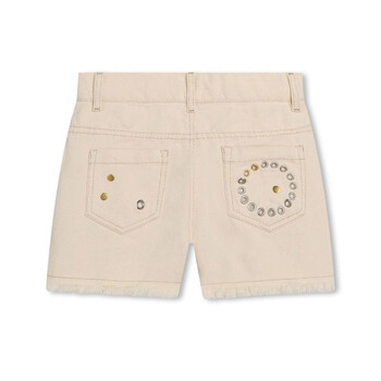 Girls Eyelet-Detail Cotton Shorts