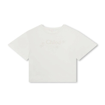 Girls Logo-Embroidered Cotton T-Shirt