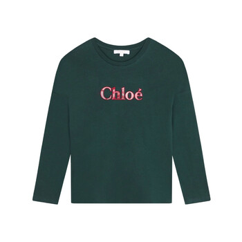 Girls Logo-Embroidered Long-Sleeved Cotton T-Shirt C20255-648