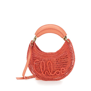Chloé Handbag P782 With Leather Logo Detail Fuchsia CH26UP782P08866