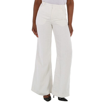 Chloé Ladies Coconut Milk High-Waisted Flared Trousers