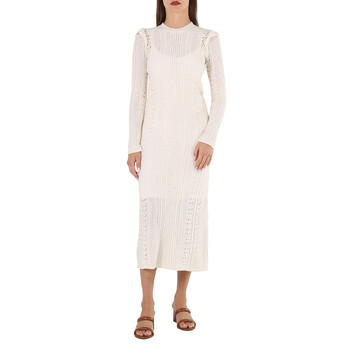 white christmas dresses Chloé Chloe White Crocheted lace mini dress Ladies – Afashionistastore