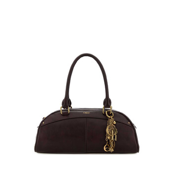 Chloé Plum Leather Bowling Handbag CH26SS955Q86 55H