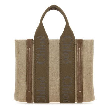 Chloé Woody Small Linen Tote Bag CHC22AS397I2690U