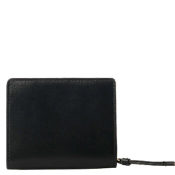 Soft Leather Logo Embroidered Sense Compact Wallet
