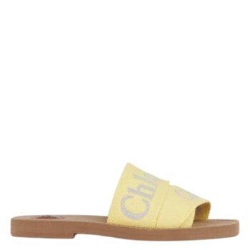 Chloé Woody Logo Flat Sandals, Brand Size 39 ( US Size 9