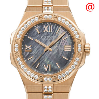 Alpine Eagle Automatic Chronometer Diamond Gray Mother of Pearl Dial Ladies Watch 295370-5003