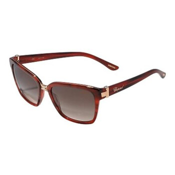 Brown Gradient Square Ladies Sunglasses SCH128S 0WTF 55