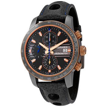 Grand Prix de Monaco Chronograph Grey Dial Titanium Case Grey Leather Strap with Cut-outs Men's Watch 168992-9001