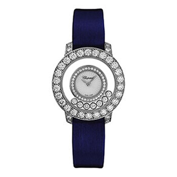 Happy Diamond Mother of Pearl Diamond Bezel 18k White Gold Ladies Watch 209412-1001