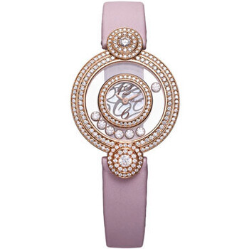 Happy Diamonds Mother of Pearl Dial Pink Silk Strap Ladies Watch 209341-5001