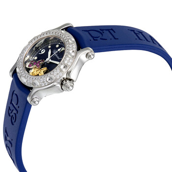 Happy Fish Blue Dial Blue Leather Ladies Watch 278924-2001