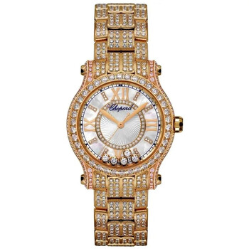 Chopard Happy Sport Diamond 18kt Yellow Gold Ladies Watch 27/6194