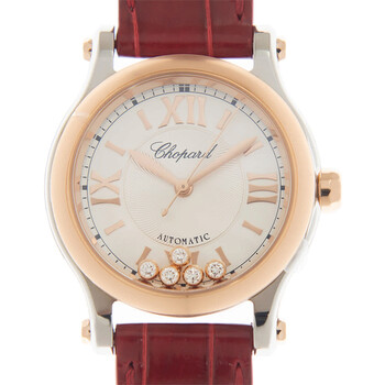 Happy Sport Automatic Silver Dial Ladies Watch 278573 6013-RD STRAP