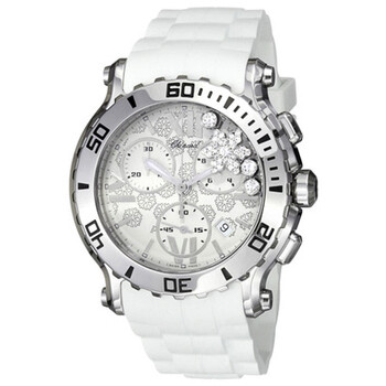 Happy Sport Diamond Snowflake White Dial White Rubber Ladies Watch 288499-3004