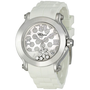 Chopard Happy Sport Diamond Snowflake Steel White Rubber