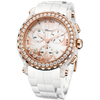 Happy Sport White Diamond Dial Chronograph Ladies Watch 288515-9002