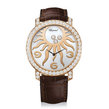 Happy Sun Diamond 18 kt Rose Gold Sun Brown Leather Ladies Watch 207470-5007 Happy Sun Diamond 18 kt Rose Gold Sun Brown Leather Ladies Watch 207470-5007