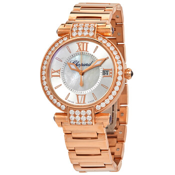 Imperiale Silver Outer Dial with Mother of Pearl Center 18kt Rose Gold Ladies Watch 384822-5004