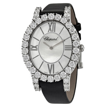 L'Heure du Diamant 18kt White Gold Quartz Ladies Watch 139383-1004