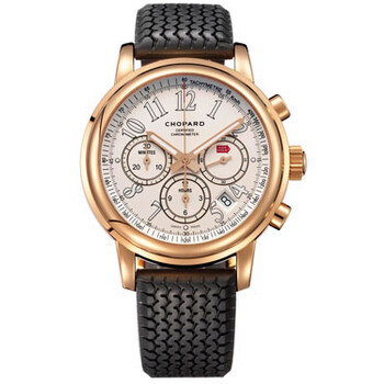 Mille Miglia Chronograph White Dial 18k Rose Gold Men's Watch 161274-5002