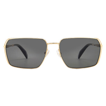 Polarized Brown Rectangular Men's Sunglasses SCHG90 300P 60