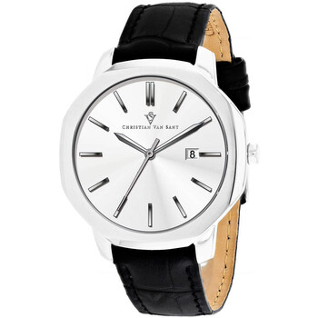Octavius Slim Quartz Silver Dial Men's Watch CV0531