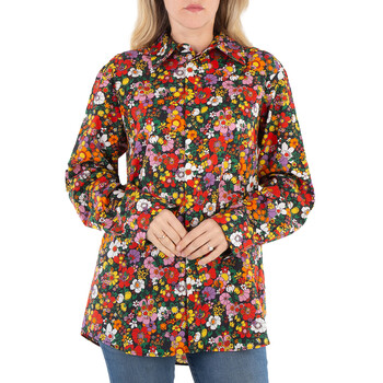 Psych Floral Cotton Shirt, Size Small