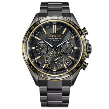 Citizen Attesa Perpetual Alarm World Time Chronograph Blue Dial