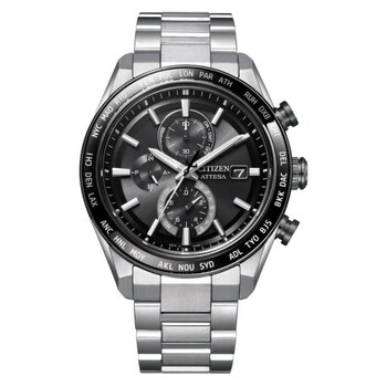 Attesa Perpetual Chronograph Black Dial Men's Watch AT8295-56E